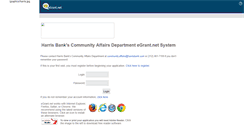 Desktop Screenshot of harrisbank.egrant.net