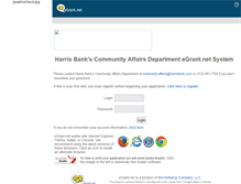 Tablet Screenshot of harrisbank.egrant.net